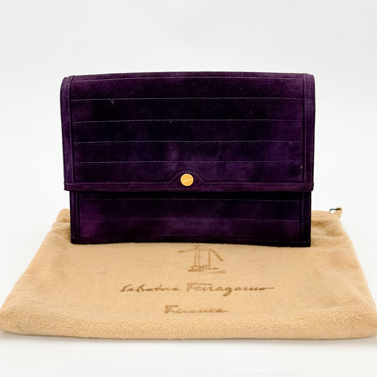 Vintage Salvatore Ferragamo Velvet Clutch