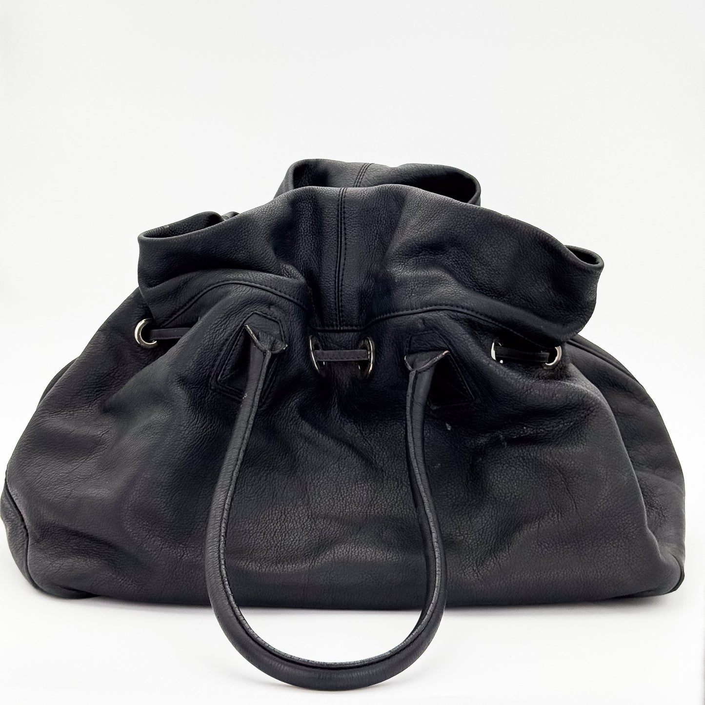 Sonia Rykiel Black Leather Tote Bag