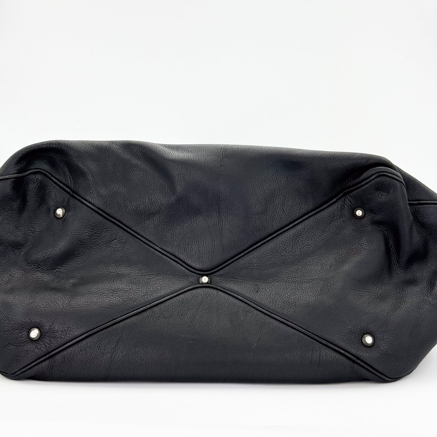 Sonia Rykiel Black Leather Tote Bag