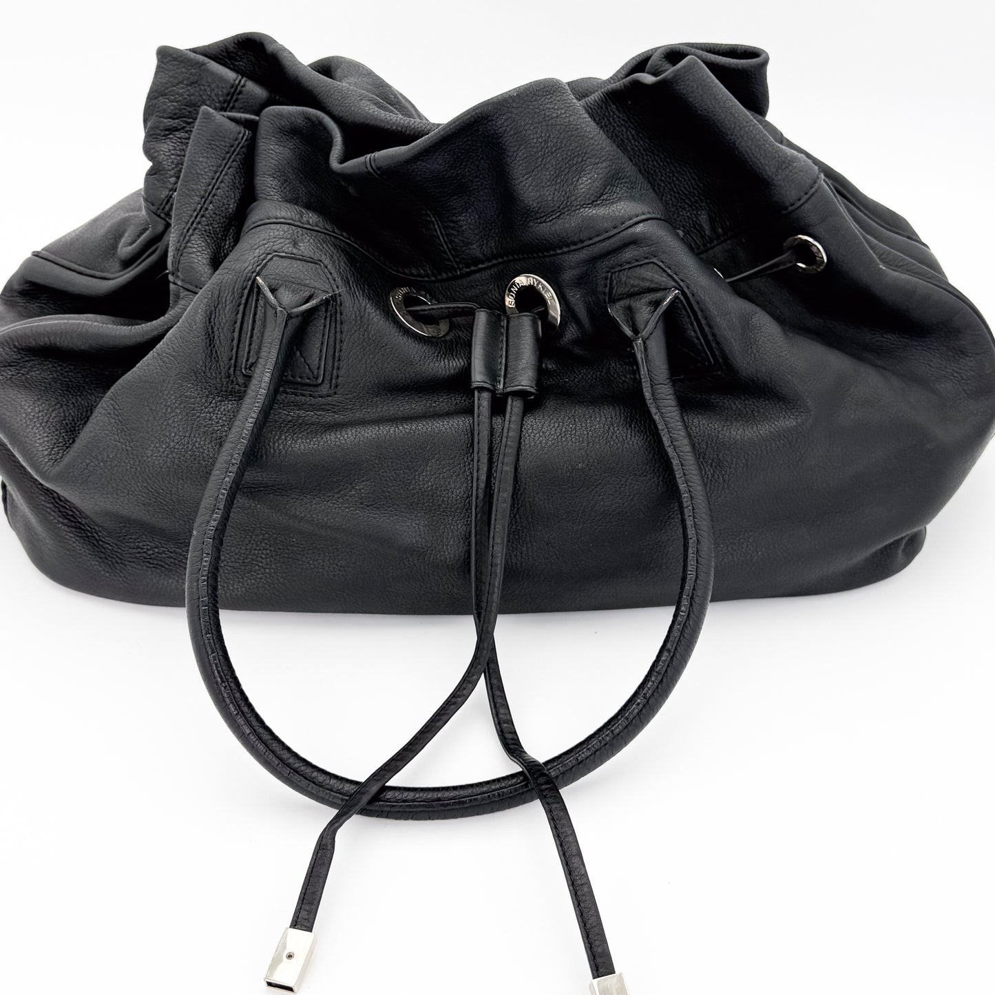 Sonia Rykiel Black Leather Tote Bag
