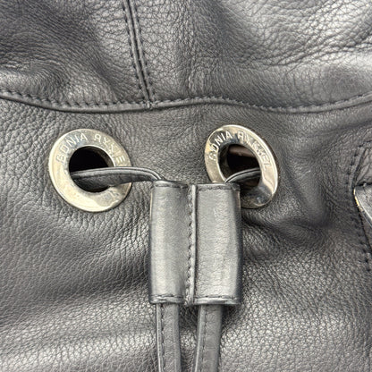 Sonia Rykiel Black Leather Tote Bag