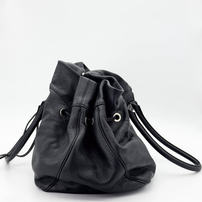 Sonia Rykiel Black Leather Tote Bag