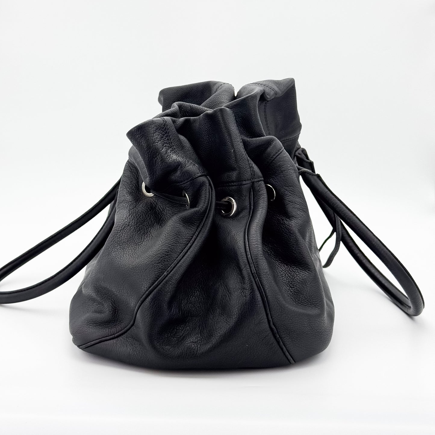 Sonia Rykiel Black Leather Tote Bag