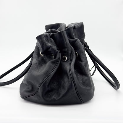 Sonia Rykiel Black Leather Tote Bag