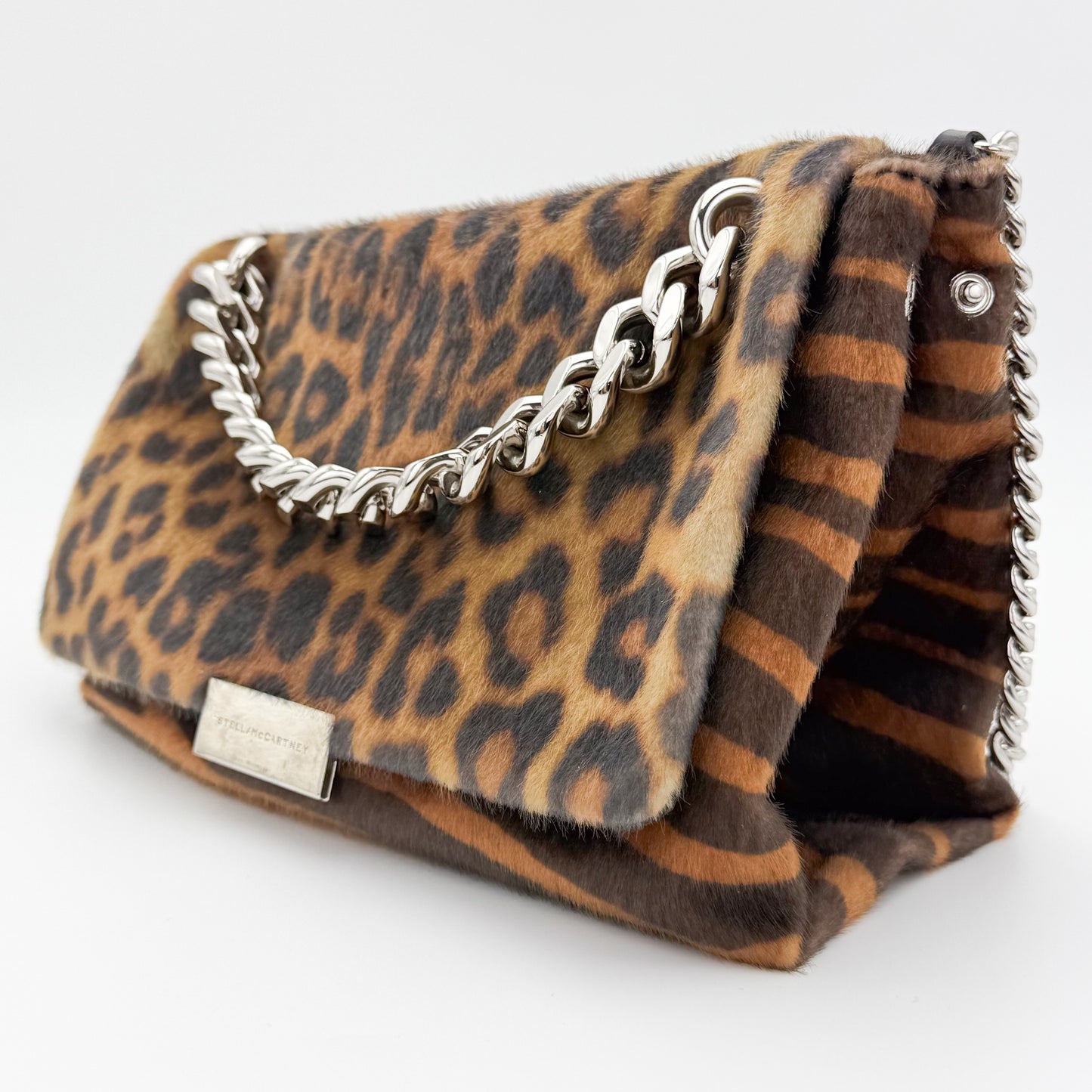 Stella McCartney Becks Faux Ponyskin Leopard Crossbody Bag