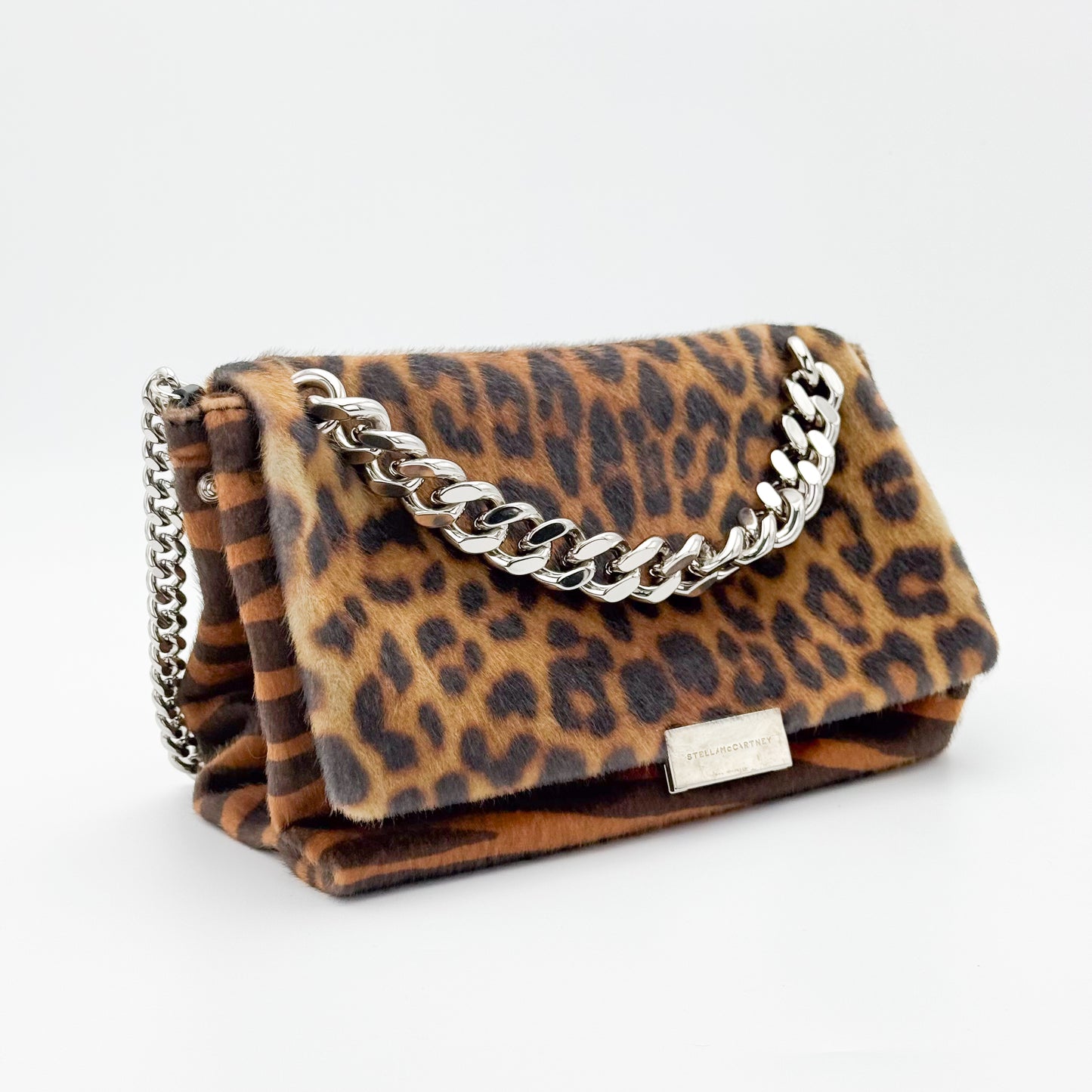 Stella McCartney Becks Faux Ponyskin Leopard Crossbody Bag