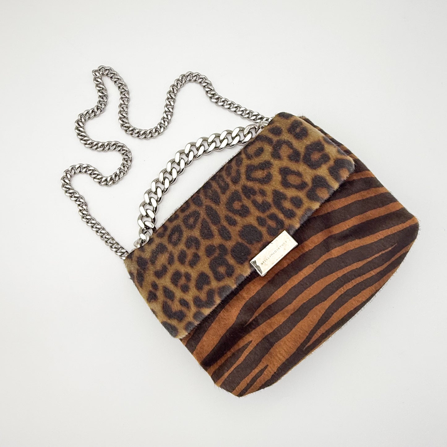 Stella McCartney Becks Faux Ponyskin Leopard Crossbody Bag