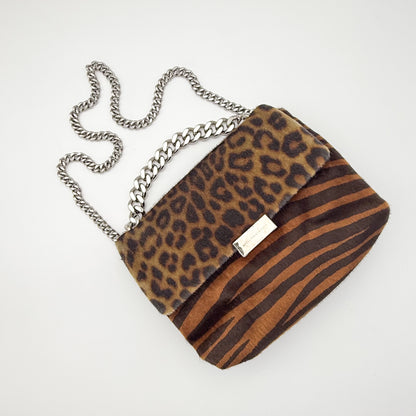 Stella McCartney Becks Faux Ponyskin Leopard Crossbody Bag