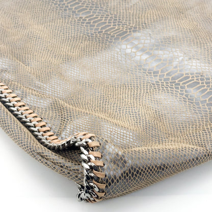 Stella McCartney Falabella Python-Effect Foldover Tote Bag