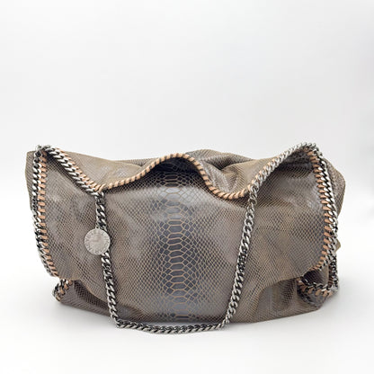 Stella McCartney Falabella Python-Effect Foldover Tote Bag