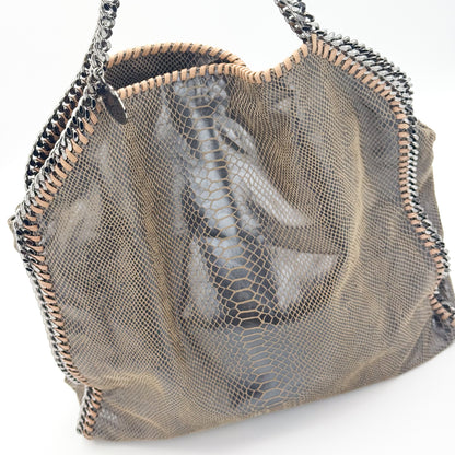Stella McCartney Falabella Python-Effect Foldover Tote Bag