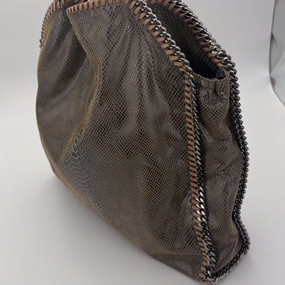 Stella McCartney Falabella Python-Effect Foldover Tote Bag