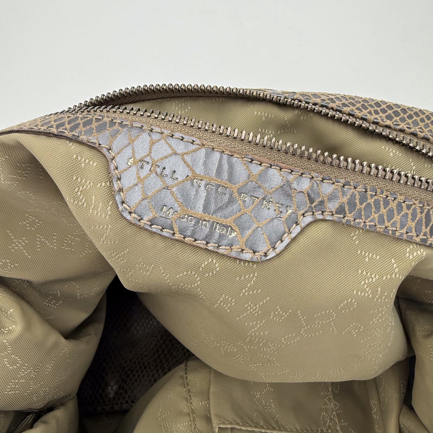 Stella McCartney Falabella Python-Effect Foldover Tote Bag