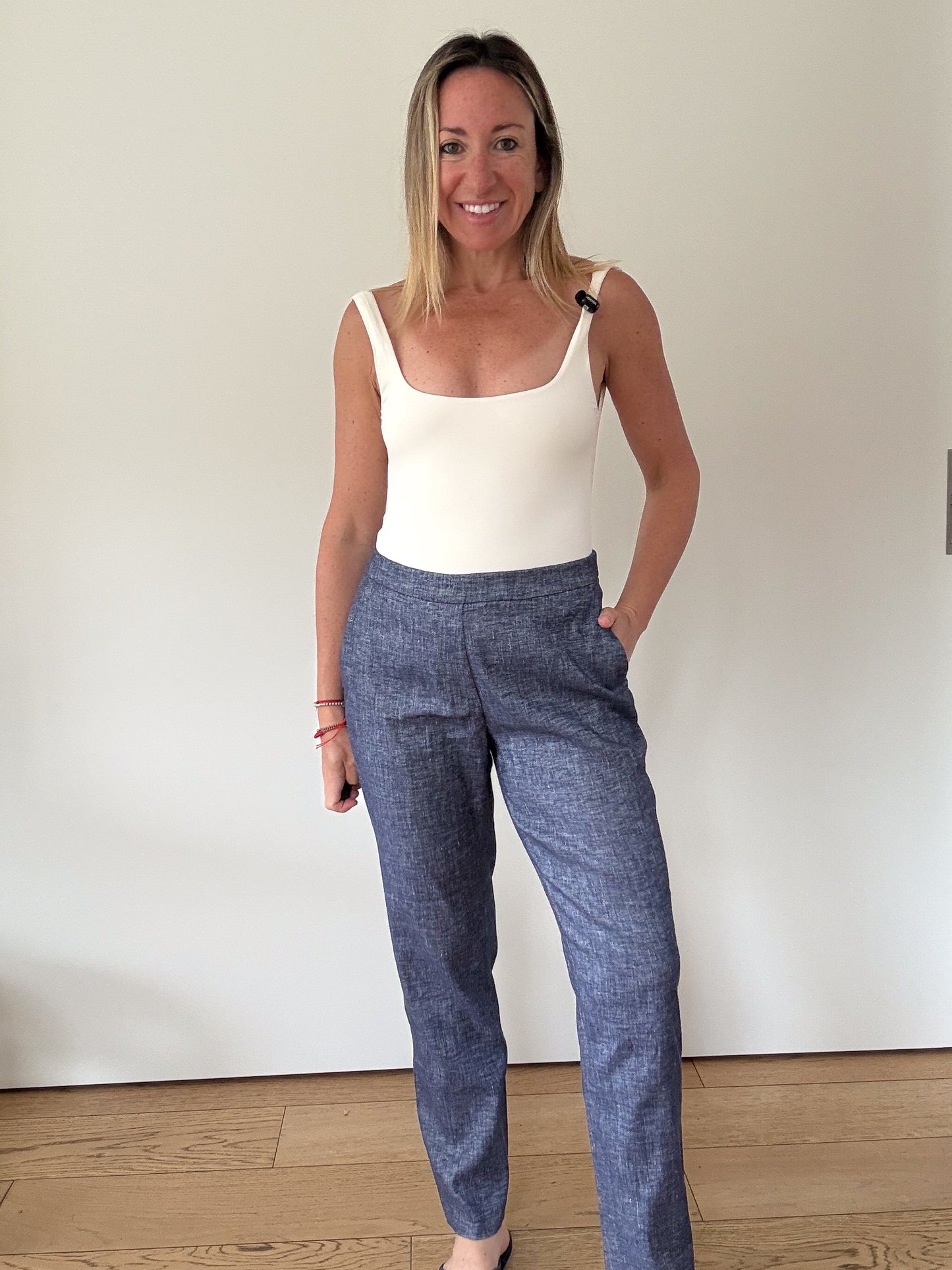 Theory Chambray Trousers - Size 8