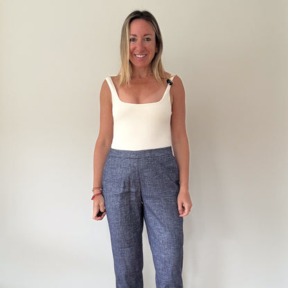 Theory Chambray Trousers - Size 8