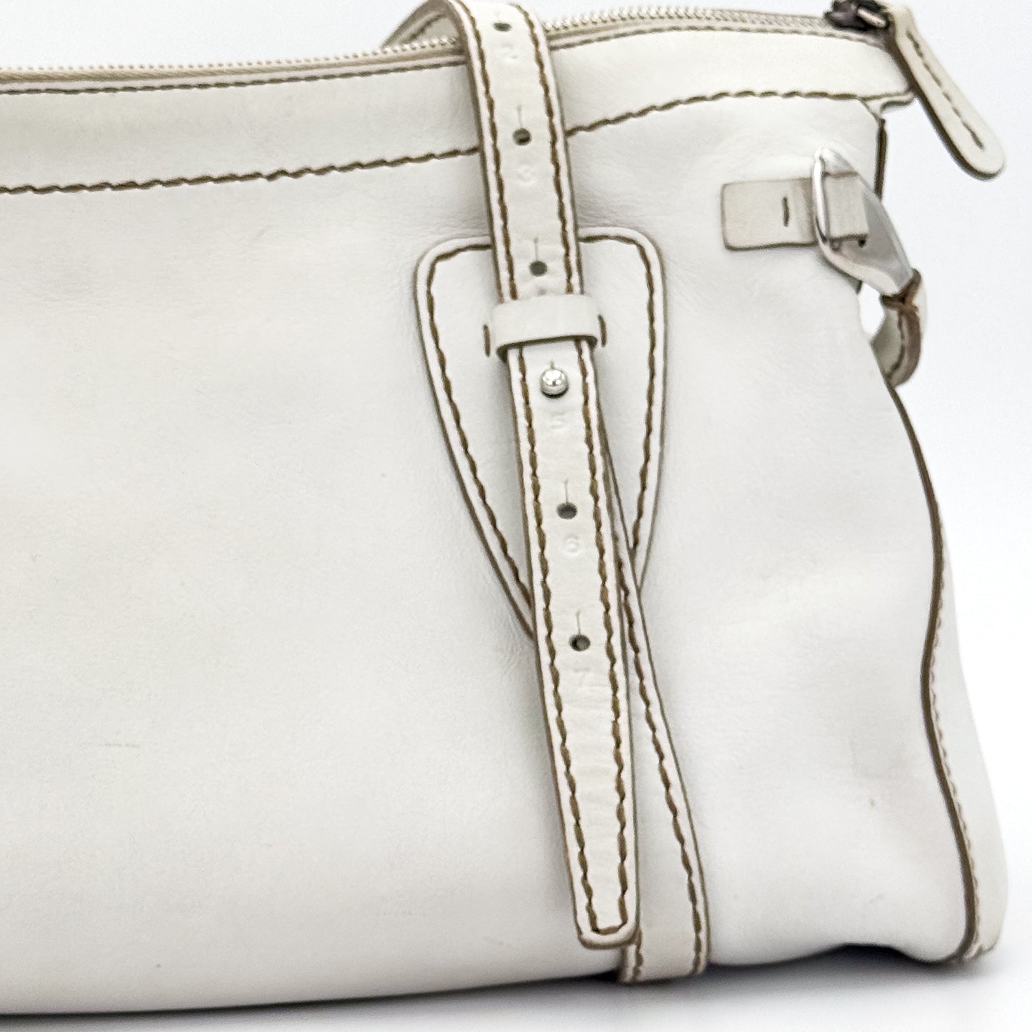 Tod's D-Bag Leather Media Off White Tote