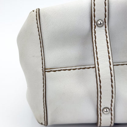 Tod's D-Bag Leather Media Off White Tote