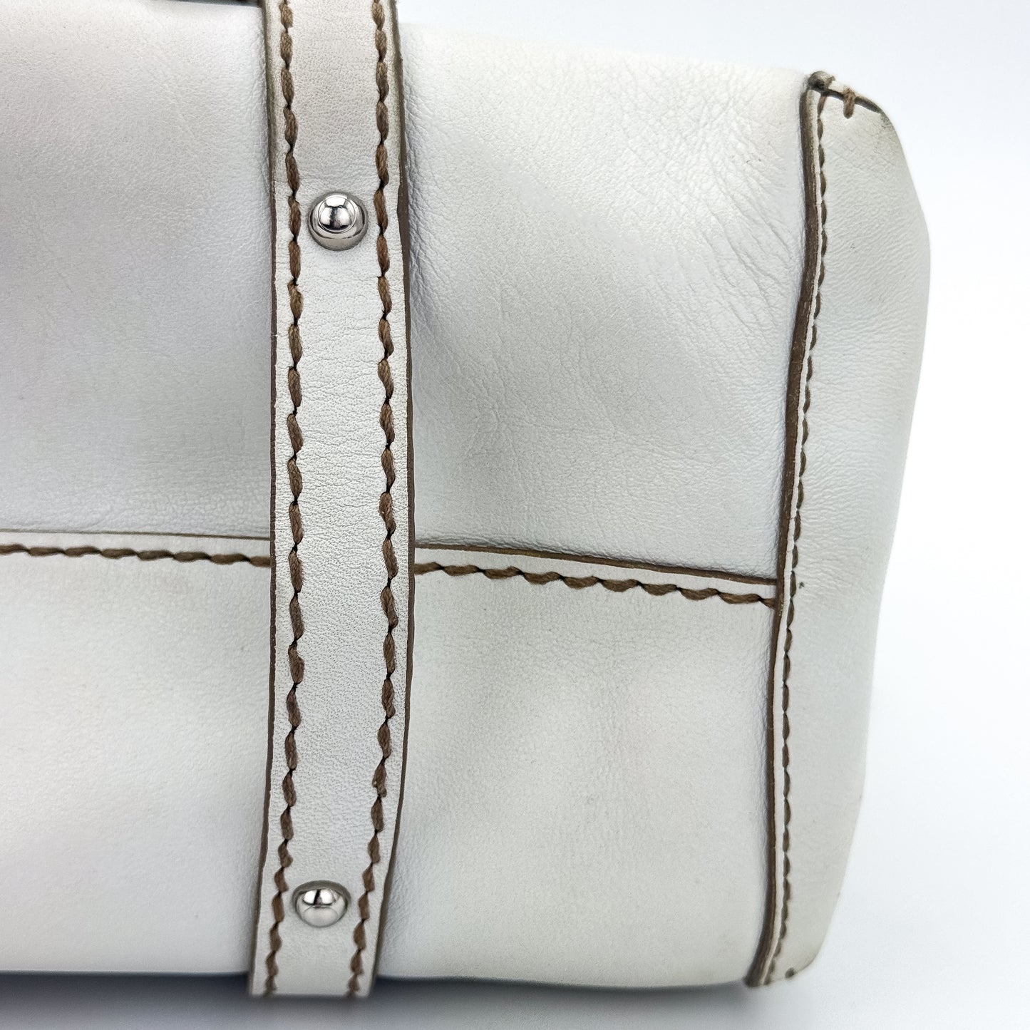 Tod's D-Bag Leather Media Off White Tote