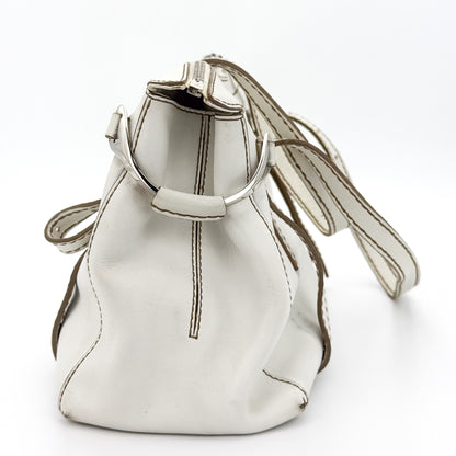 Tod's D-Bag Leather Media Off White Tote