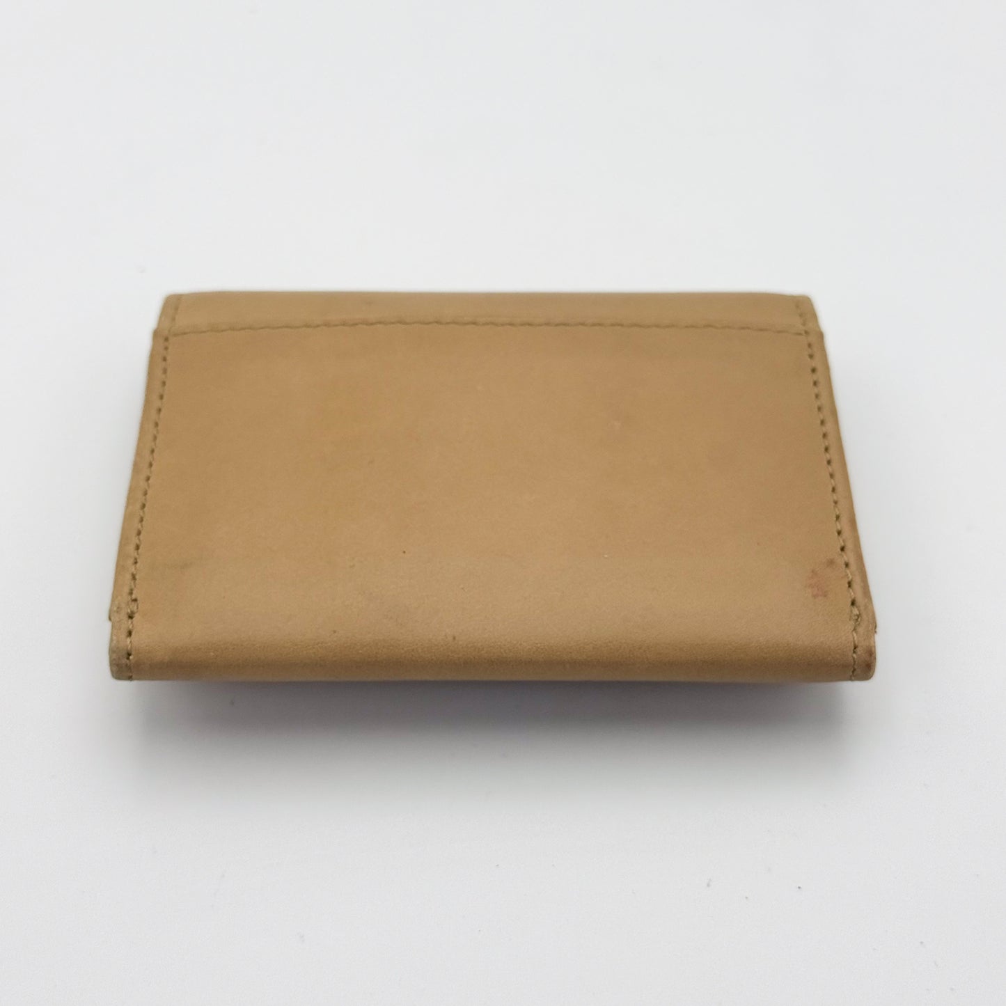 Valentino Garavani Beige Leather Card Holder