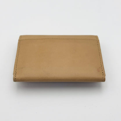 Valentino Garavani Beige Leather Card Holder