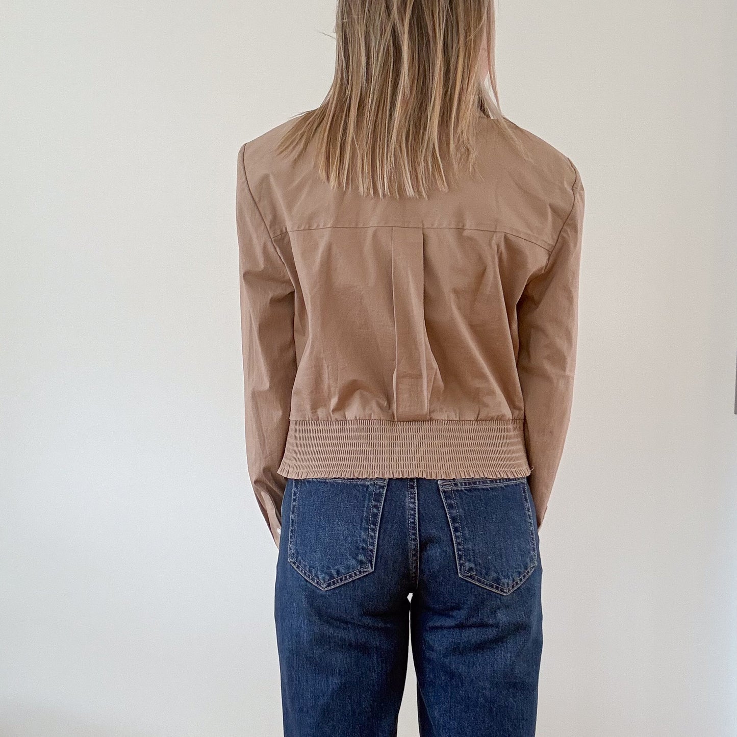 Veronica Beard Veroy Twisted Hem Cotton Shirt - Size M