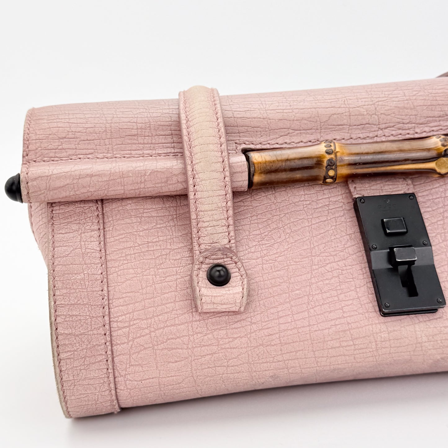 Vintage Gucci Bamboo Bullet Leather Bag
