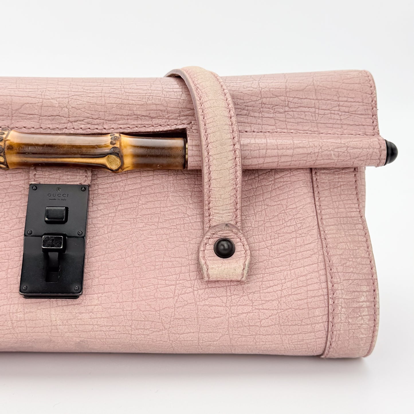 Vintage Gucci Bamboo Bullet Leather Bag