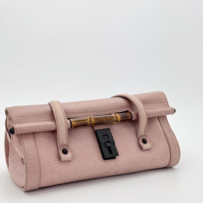 Vintage Gucci Bamboo Bullet Leather Bag