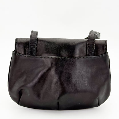 Vintage Gucci Black Leather Shoulder Bag