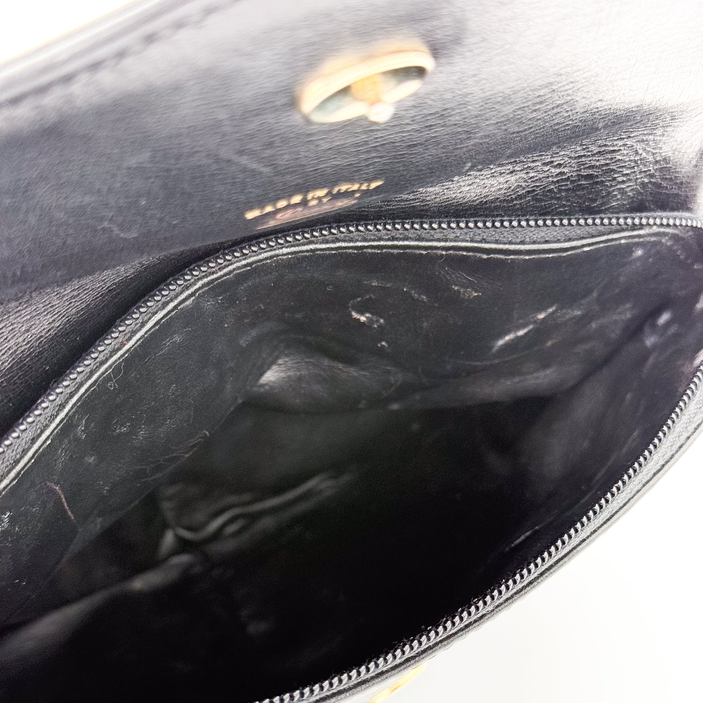 Vintage Gucci Black Leather Shoulder Bag