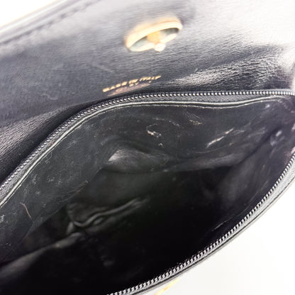 Vintage Gucci Black Leather Shoulder Bag