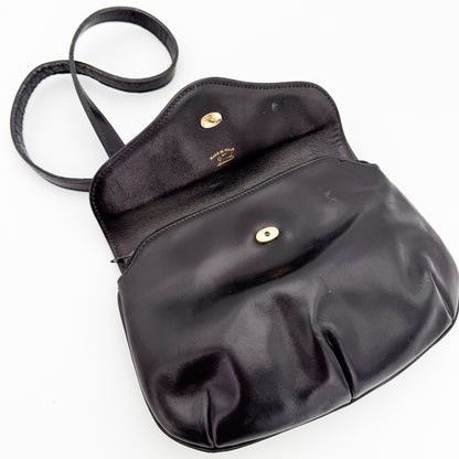 Vintage Gucci Black Leather Shoulder Bag