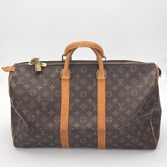 Vintage Preloved Louis Vuitton Keepall 45 Front View