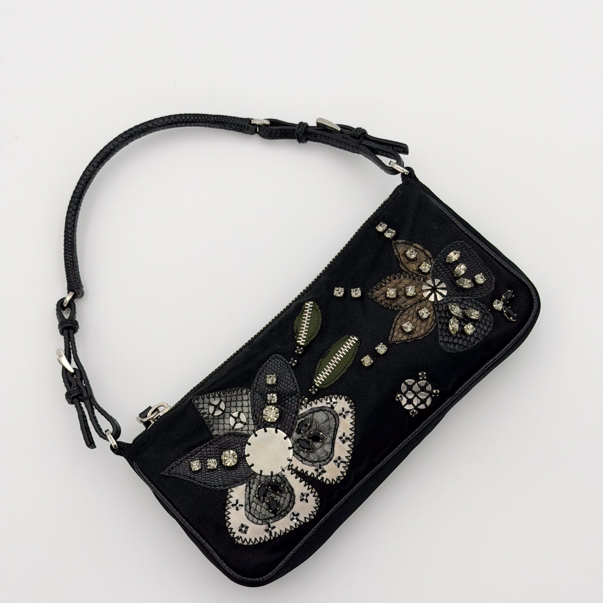 Vintage Prada Bag with Appliqué Ariel View