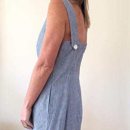 Weekend Max Mara Blue & White Striped Cotton Dress - Size 8
