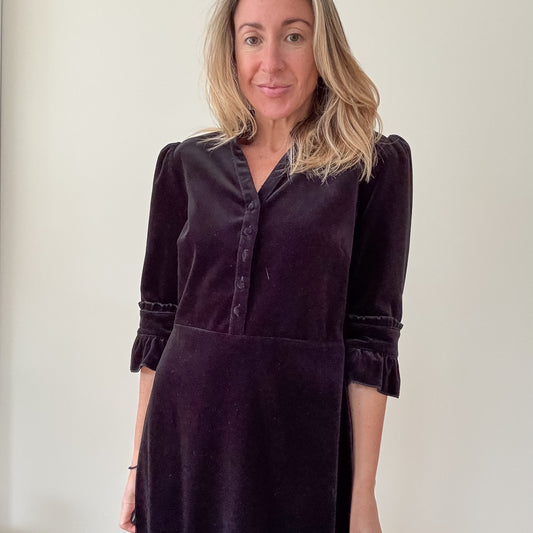 WYSE London Isobel Velvet Dress - Size 1