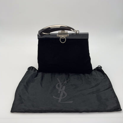 YSL Mombasa bag shown with original Yves Saint Laurent dust bag