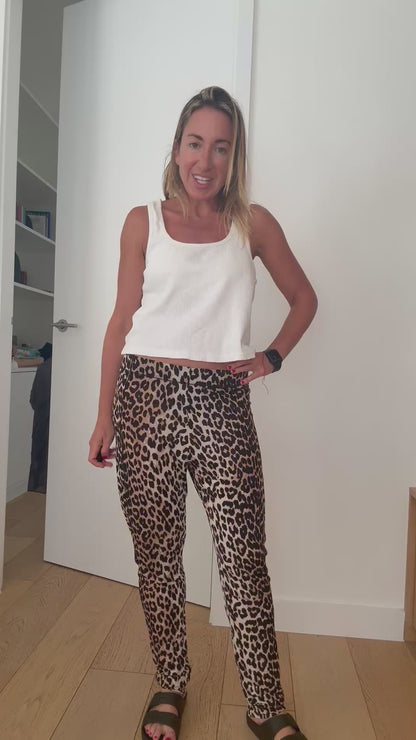 Ganni Leopard Legging - Size L