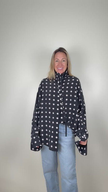 Equipment Polka Dot Silk Blouse - Size S