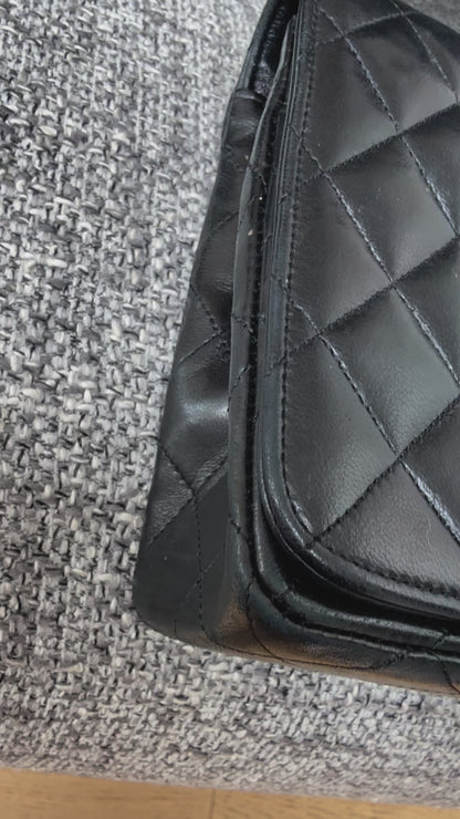 Vintage Chanel Black Leather Flap Bag